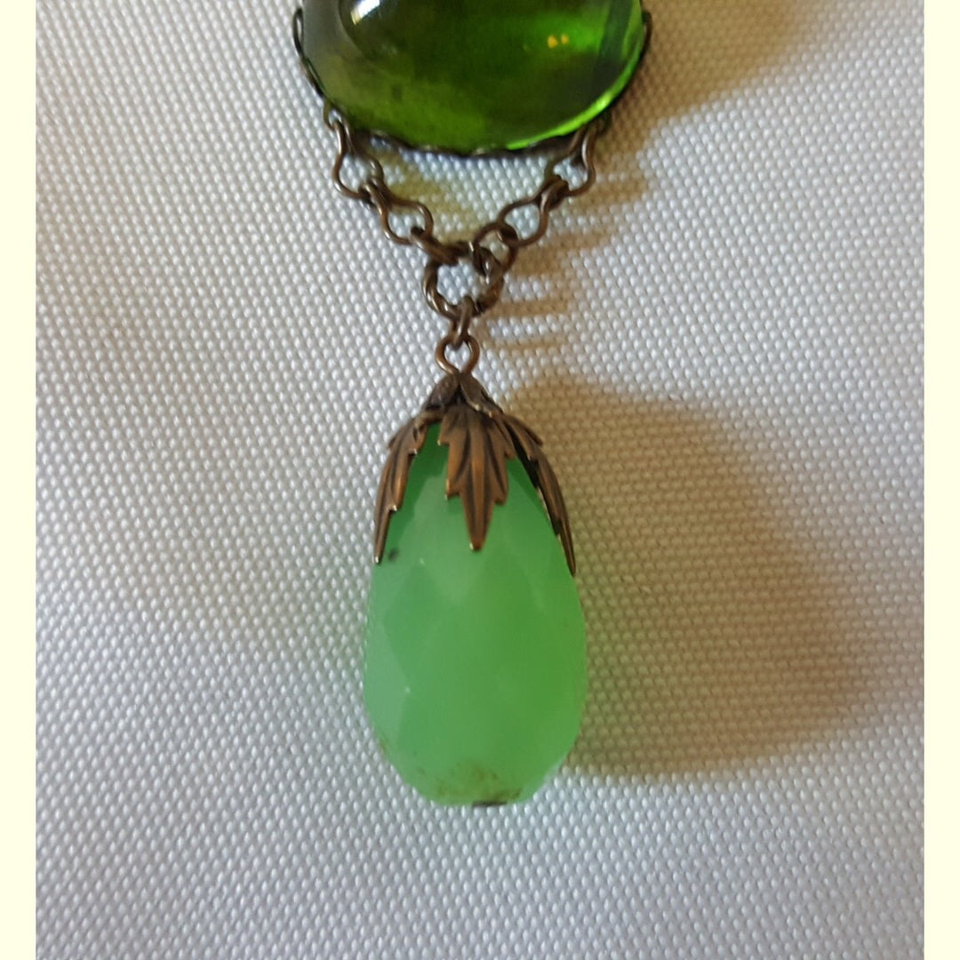 Green Art Deco Necklace