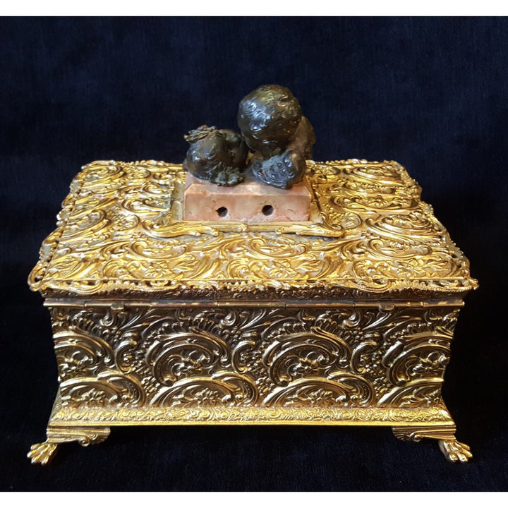 French Gilt & Bronze Musical Box