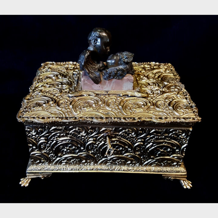 French Gilt & Bronze Musical Box