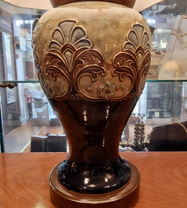 Royal Doulton Lambeth Stoneware Lamp And Shade