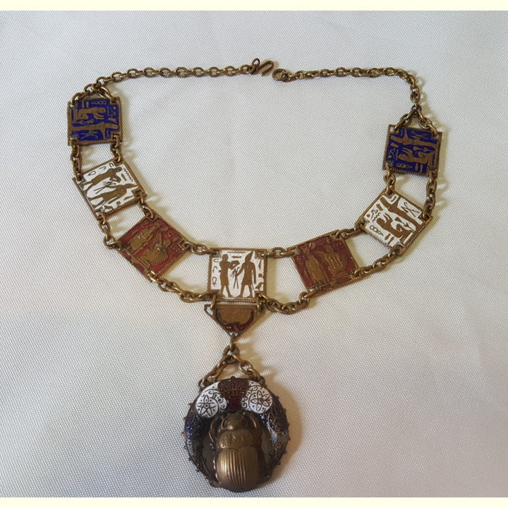 Egyptian Style Art Deco Necklace
