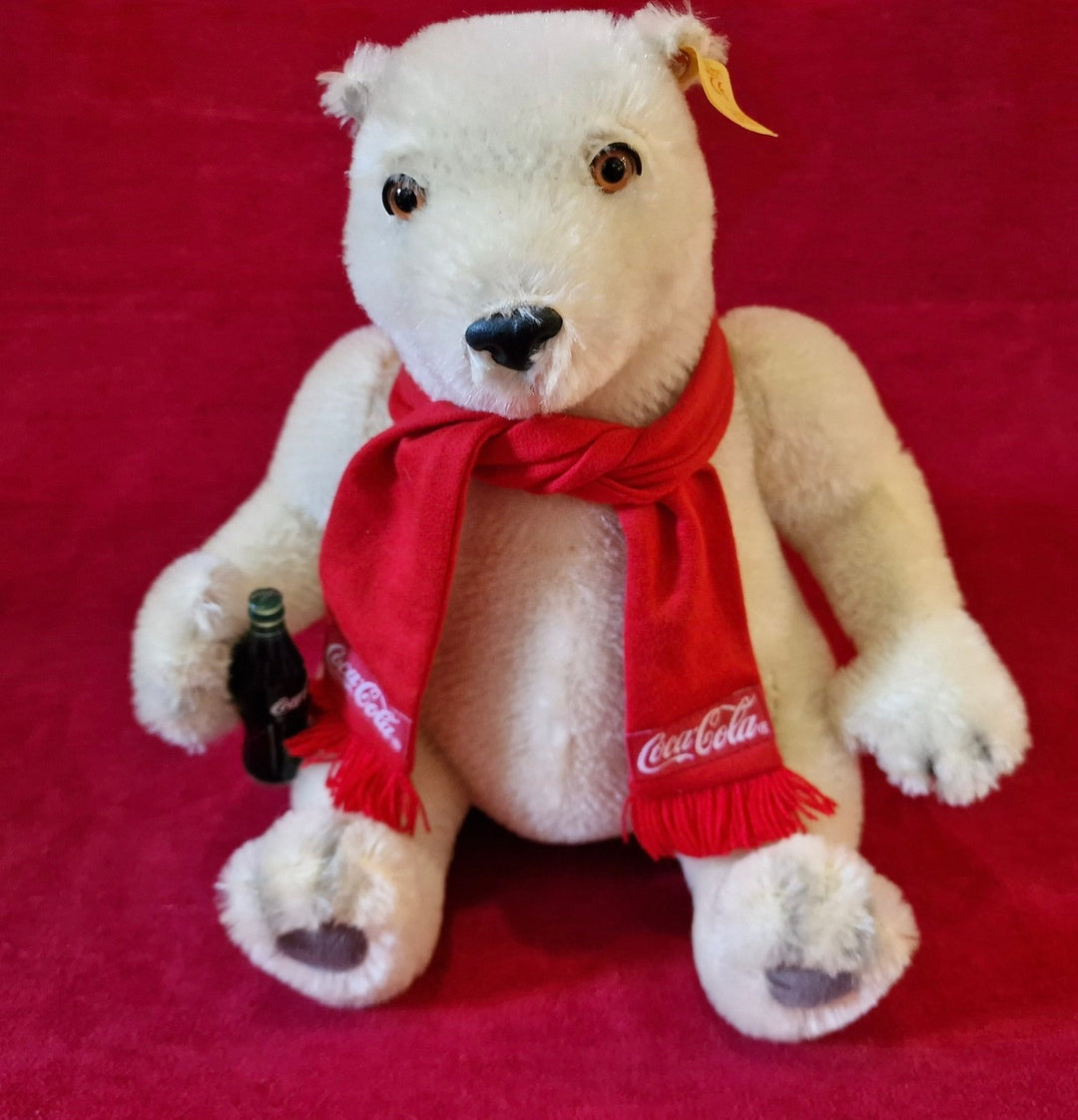 Steiff Large Mohair Coca Cola Polar Bear