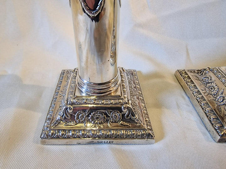 Art Nouveau Silver Candlesticks