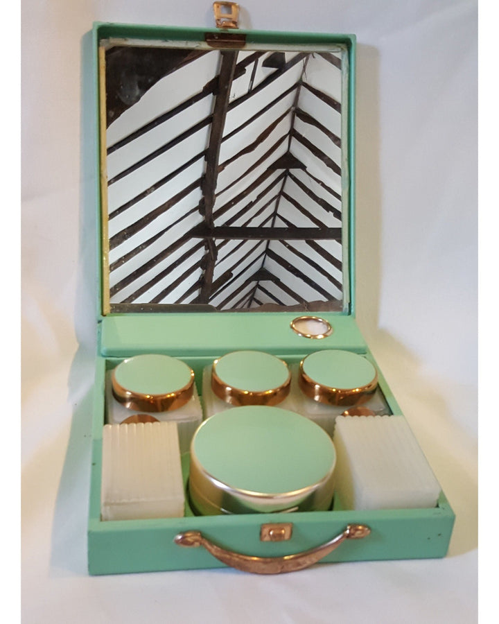 Vintage Enamel Laddies Vanity Case