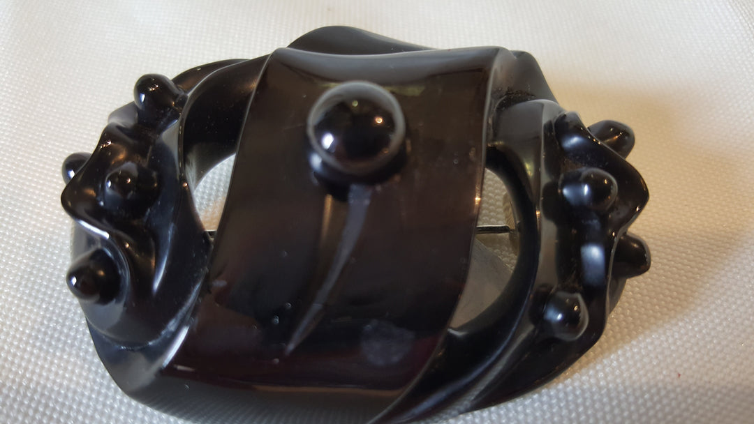 Whitby Jet Brooch