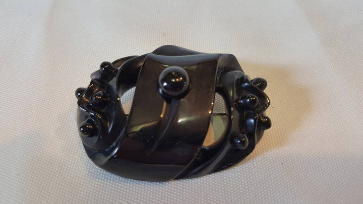 Whitby Jet Brooch