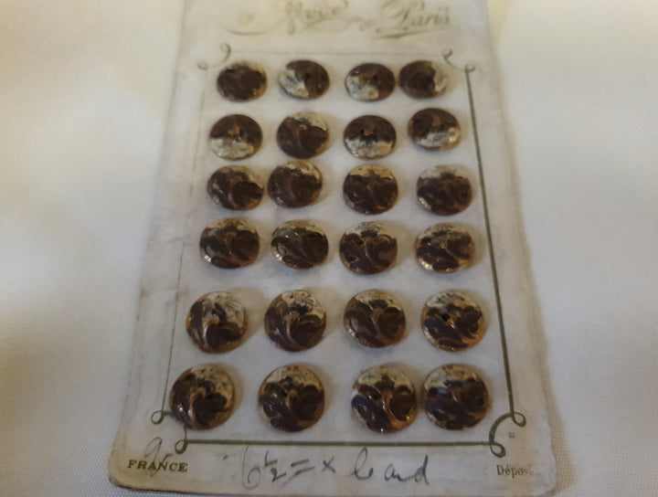 Rare Set Of French Belle Gooch And Enamel Gilt Buttons
