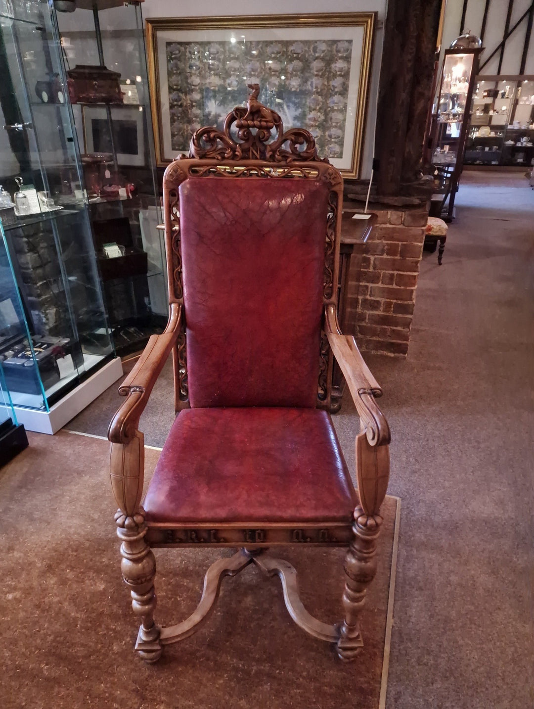 Rare, Stunning Georgian Fruitwood Scottish Marriage Chair.