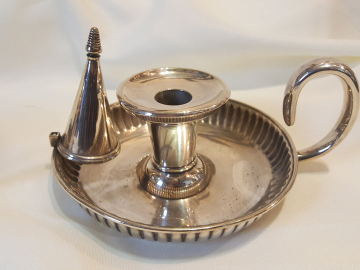 Pair Antique Candle Holders And Snuffers